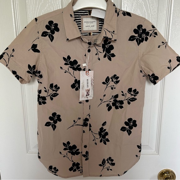 Denim & Flower Boys Floral Tropical Short Sleeve Dress Shirt🏝️☀️⛱️ - Picture 4 of 14